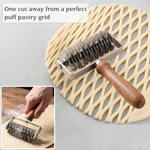 Dough lattice cutter pastry Tool - Stainless Steel Pastry Lattice