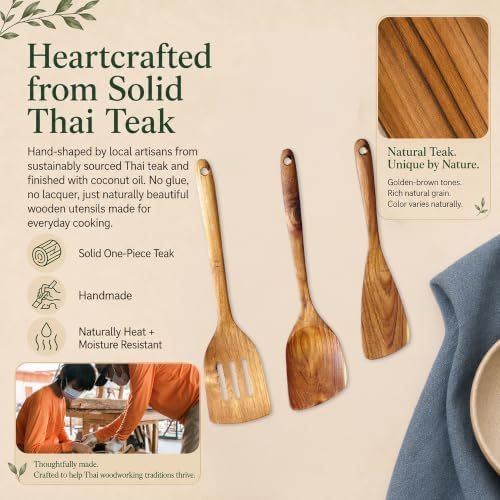 FAAY 3-in-1 Teak Wood Spatula Set