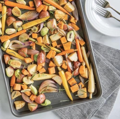 3-Piece Nonstick Baking Set – 2 Half Sheet Pans with Oven Crisp Baking