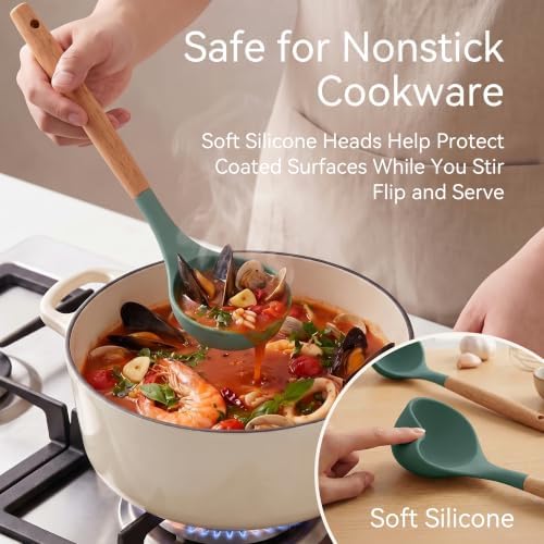 Silicone Kitchen Utensils Set, Heat-Resistant, BPA-Free