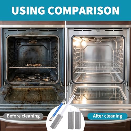 Pumice Cleaning Stones with Oven Cleaner Brush, 3 Pack