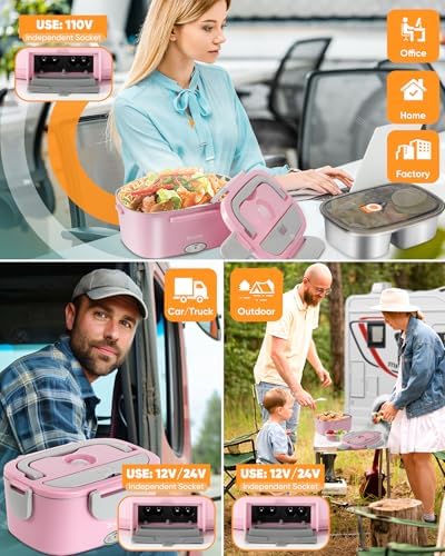 Eocolz Electric Lunch Box Food Heater, 1.5L, 80-100W