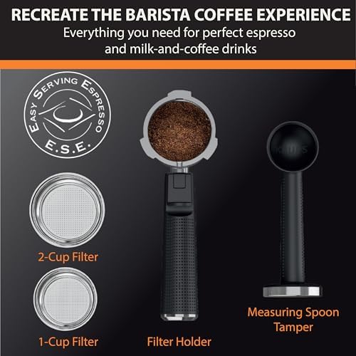 KRUPS 15-Bar Espresso Machine with Milk Frother, Cup Warmer