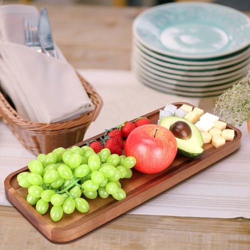 16" x 6.5" Large Wooden Serving Trays Rectangle Serving Platter for