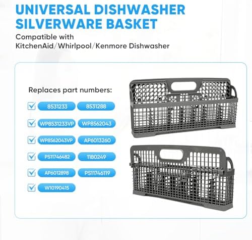 Universal Dishwasher Silverware Basket Replacement WP8562043 8531233