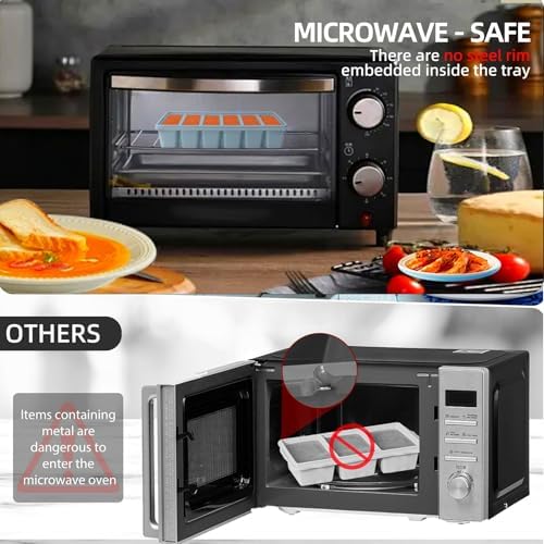 1/2 Cup Silicone Freezer Tray With Lid - Silicone Freezer Molds 2-Pack