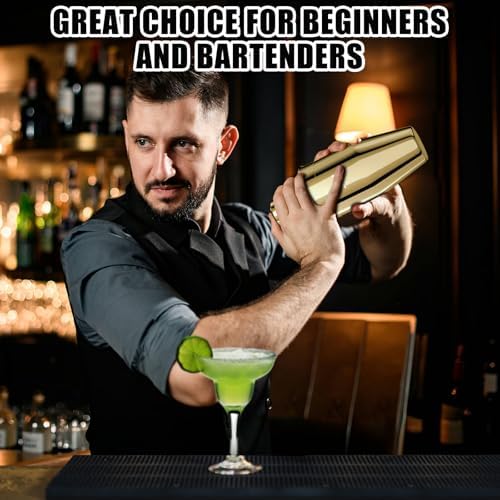 IOV Cocktail Shaker, 24 oz Martini Shaker, Drink Mixer with Built-in