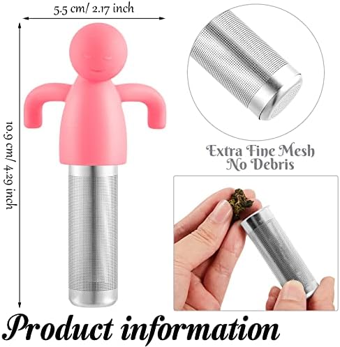 2 Pieces Tea Infuser for Loose Tea, Blue, Pink