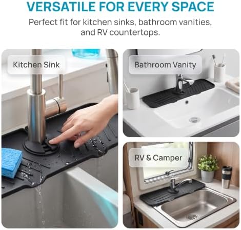 Button Silicone Faucet Drain Pad, Kitchen Sink Faucet Mat