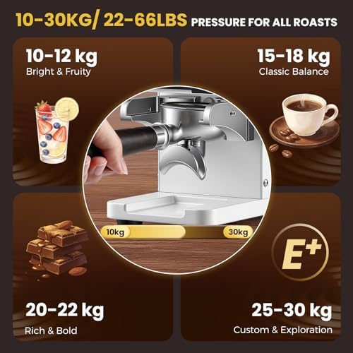 Automatic Espresso Tamper for 58mm Portafilters, Touch Control