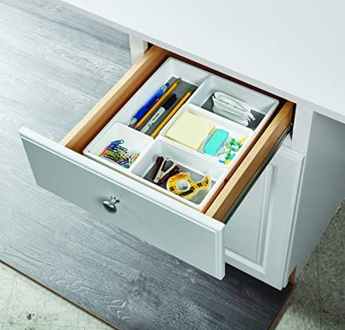 Copco Draw Organizer, Four Piece, White With Gray Liner