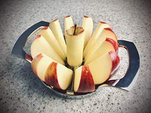Extra Large Ultra Sharp Stainless Steel Apple Slicer 12 Slices - Easy