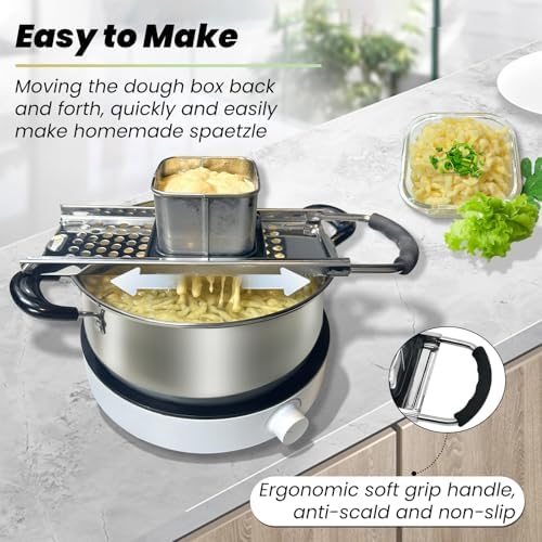SPEENSUN Spaetzle Maker, Stainless Steel Spaetzle Press for 30CM Pots