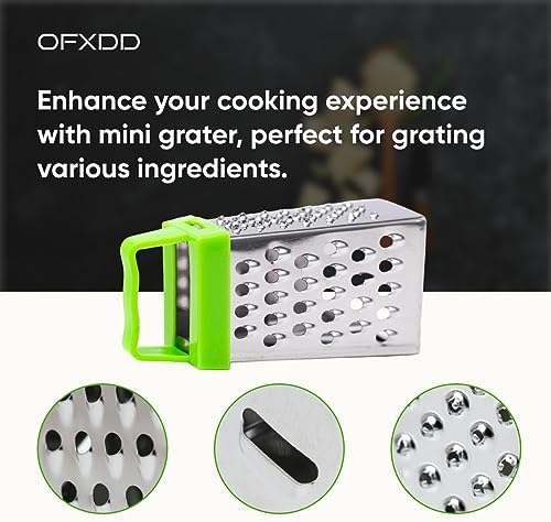 Mini Grater 3 Pcs - Small Grater for Cheese, Garlic, and Nutmeg