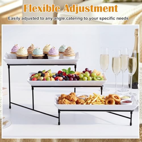 2 Set 3 Tiered Serving Trays & Platters for Serving Parties