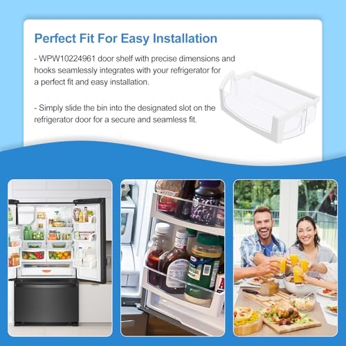WPW10224961 Refrigerator Door Bin Shelf Replacement Compatible with