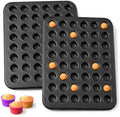 2 Pack Mini Muffin Pan 48 Cup, MICRO-sized Cupcake Pans for Baking