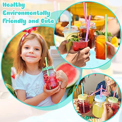 Meanplan 4 Sets Reusable Straws Travel Case Brush Silicone,Classic