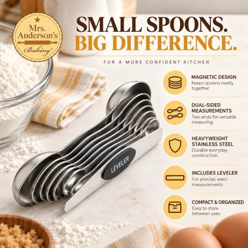 Mrs. Anderson’s Baking Dual-Sided Magnetic Measuring Spoons and