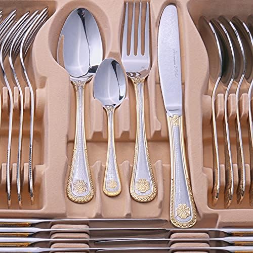 Royal Family Collection 72 Piece Fine Flatware Silverware Set with
