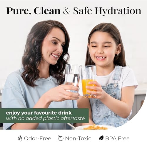 Vivocci Unbreakable Tritan Plastic Water Drinking Glasses Set of 6