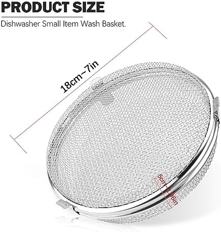 Stainless Steel Dishwasher Basket Round Mesh Storage Cutlery Basket