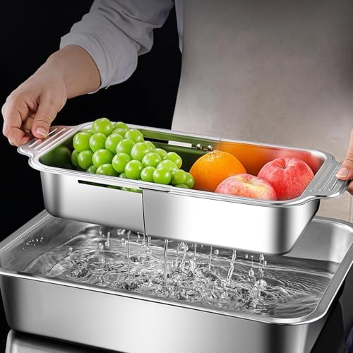 Expandable Strainer Over The Sink Expandable Colander Basket