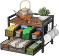 Giikin Tea Bag Organizer, Tea Organizers and Storage with 2 Drawers