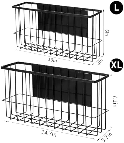 Lemecima 2 Pack Magnetic Basket Organizer Shelf