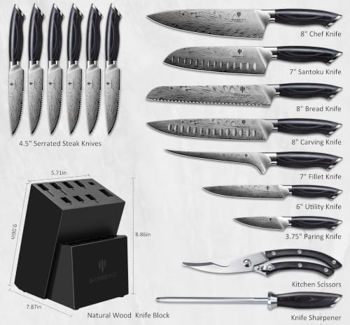16-Piece Powder Steel Knife Block Set