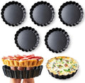 8 Pack Mini Tart Pans 4 Inch with Removable Bottom Round Nonstick Deep