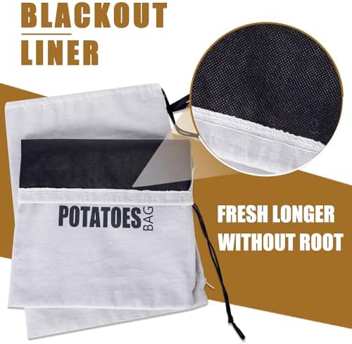TOGETRUE Potato Onion Garlic Storage Bag,Cloth Onion Potatoes Storage