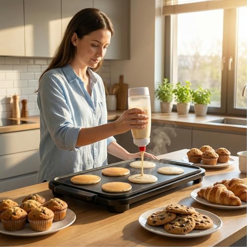 2-Pack Pancake Batter Dispenser with Whisk Ball