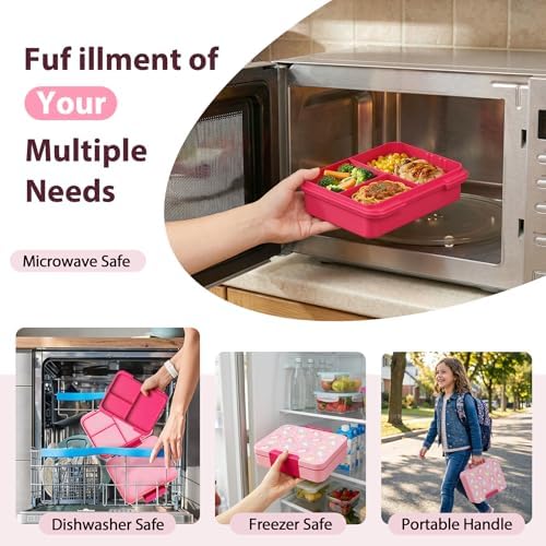 Kids Bento Lunch Box Set with 9.5oz Soup Thermo, Leak-Proof Lunch Food