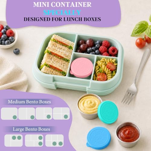 Qukaka 6x1.6 Oz Salad Dressing Containers with Lids