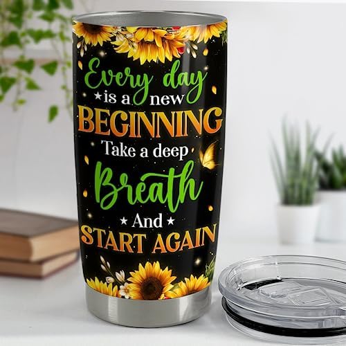 SANDJEST Inspirational Gifts for Birthday Inspirational Cups Tumbler