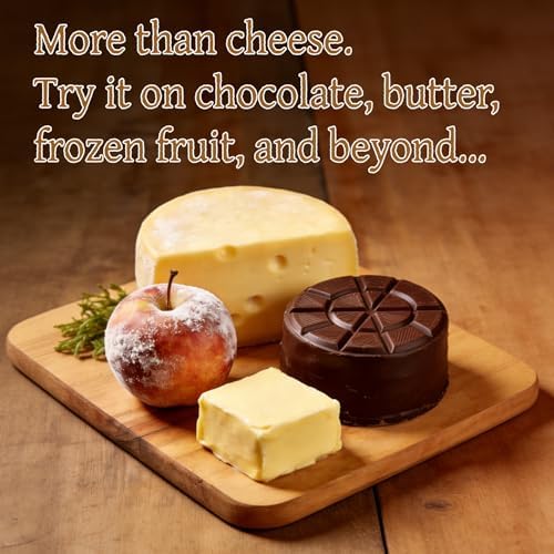 Cheese Curler Wheel, Stainless Steel with Wood Base