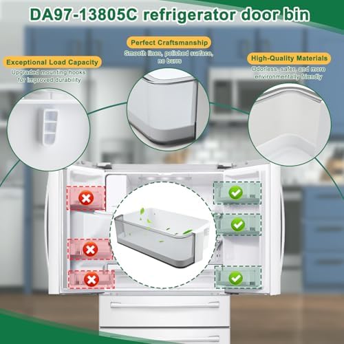 DA97-13805C Door Shelf Bin Compatible with samsung RF28R7201SR