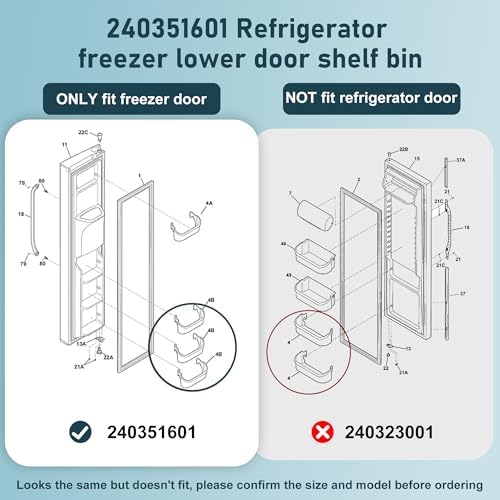 240351601 Door Shelf Fit for Kenmore Frigidare Refrigerator Freezer