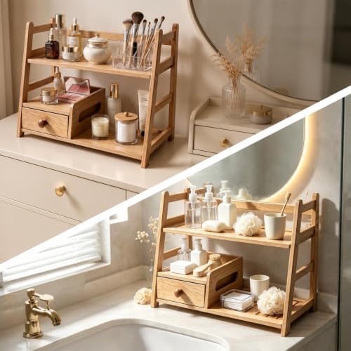 Matcha Coffee Tea Station with Drawer & Tea bag holder