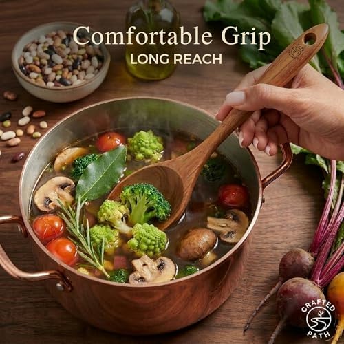 Crafted Path 9-Piece Teak Wooden Utensil Set
