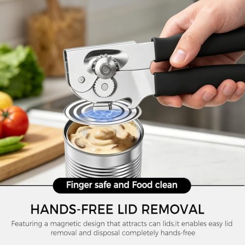 NileHome Commercial Hand Crank Can Opener with Extra-Long Handles