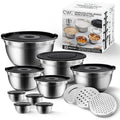 COOK WITH COLOR Stainless Steel Mixing Bowls Set with Lids - Nesting