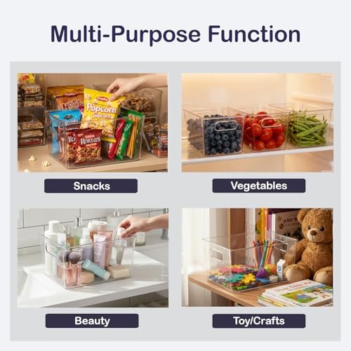 Clear Plastic Storage Bins – Pantry Organizers & Storage Containers