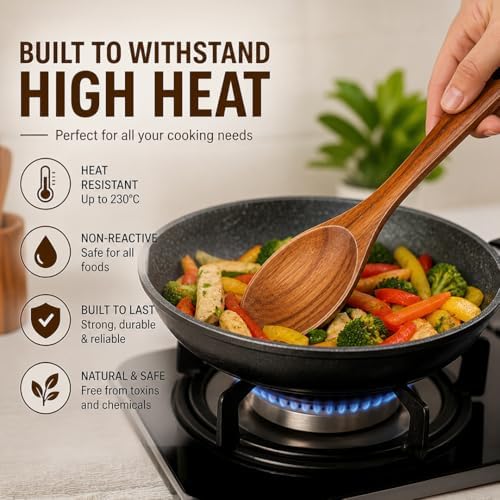 10-Piece Teak Wood Cooking Utensil Set