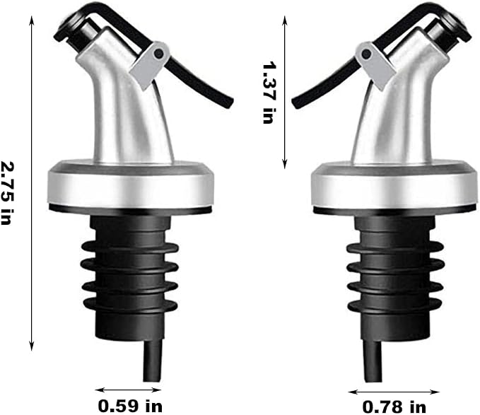 5 Pack Oil Spouts, Olive Oil Vinegar Bottle Stopper Dispenser - Image 5