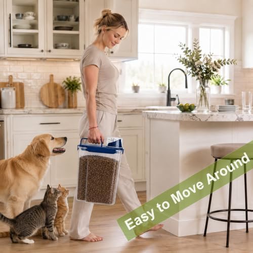 10 Lbs Rice Storage Container Dispenser, Slim Food Bin for Cereal