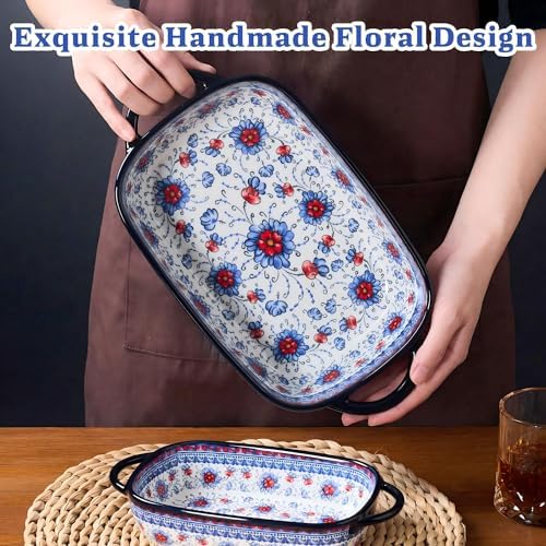 Ceramic Casserole Baking Dish Set of 2, 0.8QT / 2QT