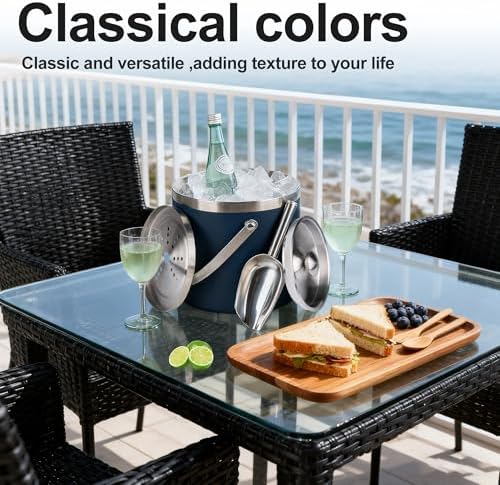 3L Double-Wall Insulated Stainless Steel Ice Bucket for parties