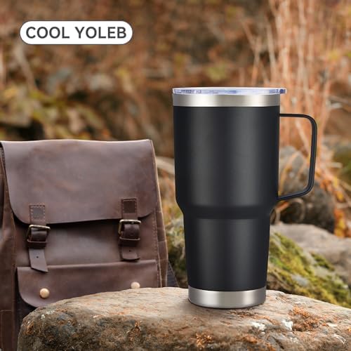 30 oz Stainless Steel Tumbler with Handle and Lid, 1 Pack